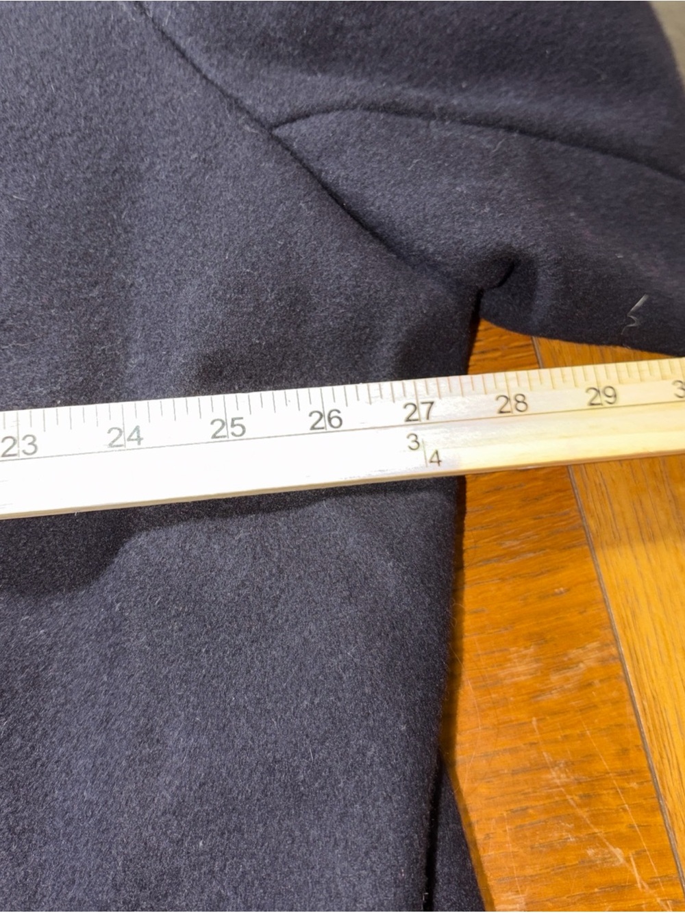 Lands End Men’s Navy Blue Wool Blend Peacoat Jacket Size XXL Double Breasted - Picture 4 of 9